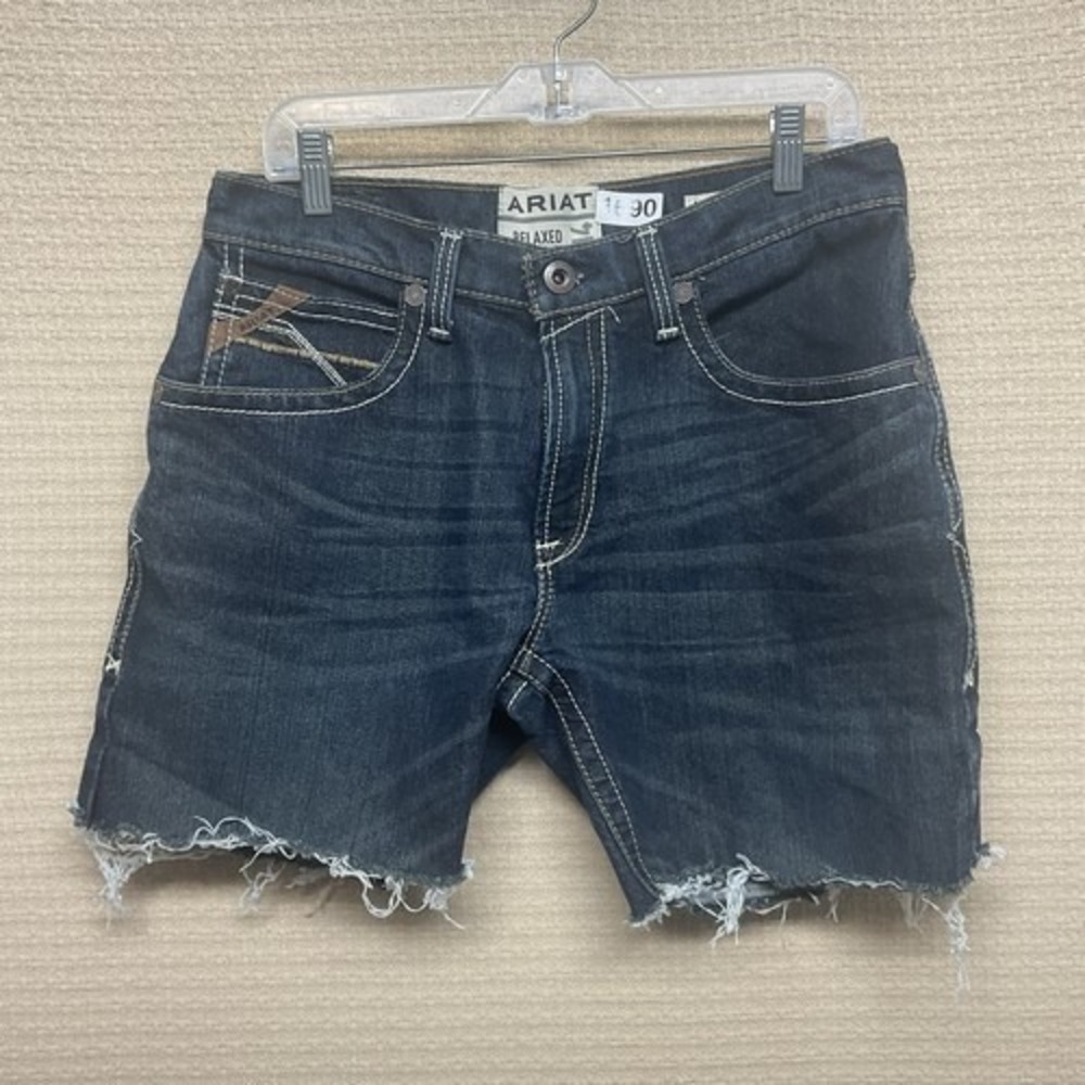 Ariat M4 Relaxed Blue Straight Leg Cutoff Jean‎ Shorts Men 32x32 Mexico